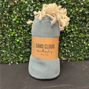 Sand Cloud Beach Towel Herring With Zip Pocket Legion Blue